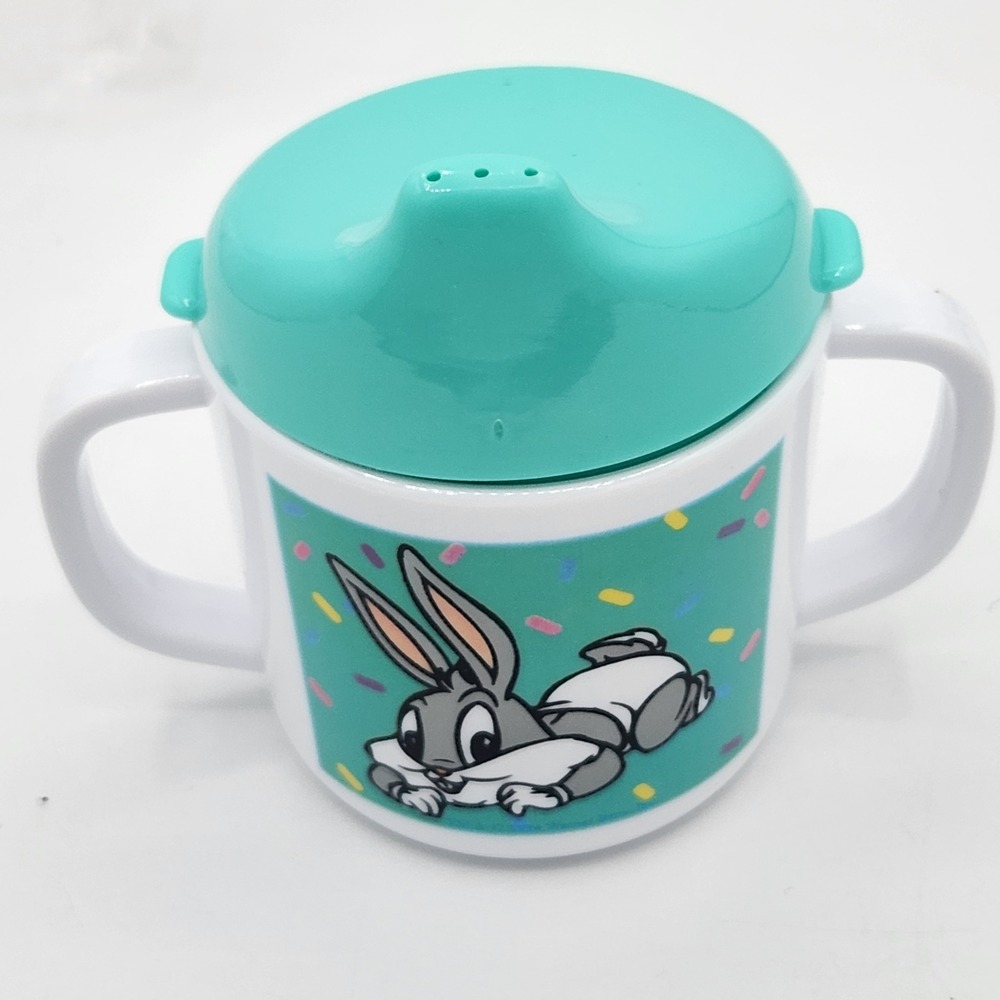 Vintage 1994 Looney Tunes‎ Bugs Bunny Taz Sippy Cup First Years Zak Designs